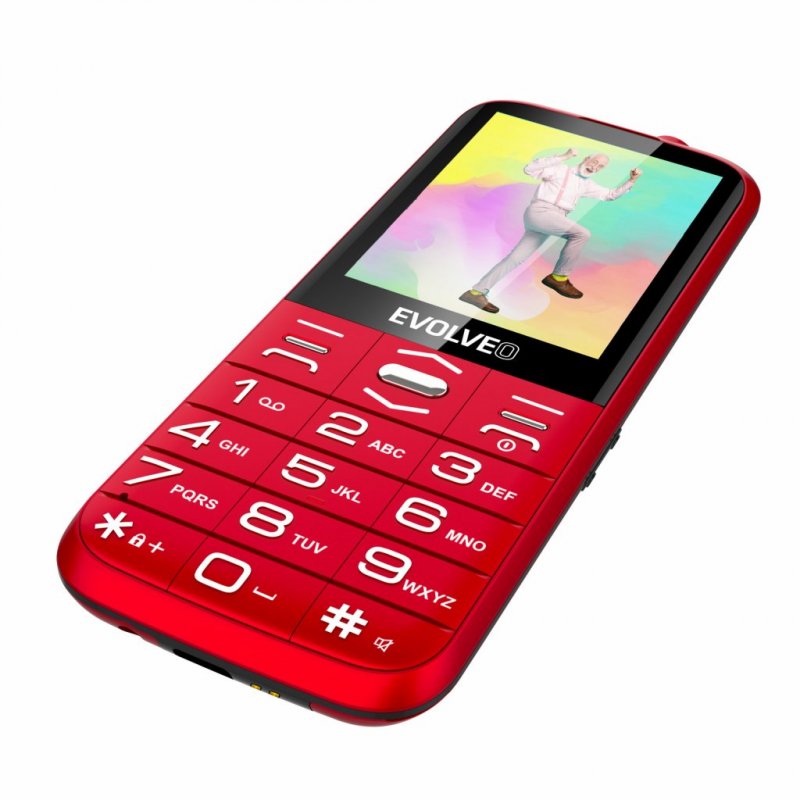 EVOLVEO EasyPhone XO, mobilní telefon pro seniory s nabíjecím stojánkem (červená barva) - obrázek č. 1