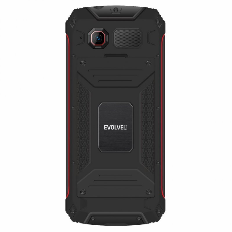 EVOLVEO StrongPhone W4, vodotěsný odolný Dual SIM telefon, černo-červená - obrázek č. 1