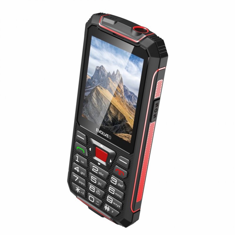 EVOLVEO StrongPhone W4, vodotěsný odolný Dual SIM telefon, černo-červená - obrázek č. 4