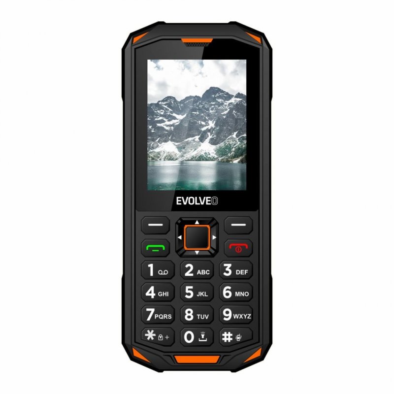 EVOLVEO StrongPhone X5, vodotěsný odolný Dual SIM telefon, černo-oranžová - obrázek č. 1