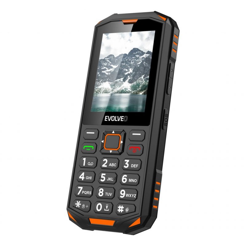 EVOLVEO StrongPhone X5, vodotěsný odolný Dual SIM telefon, černo-oranžová - obrázek č. 3