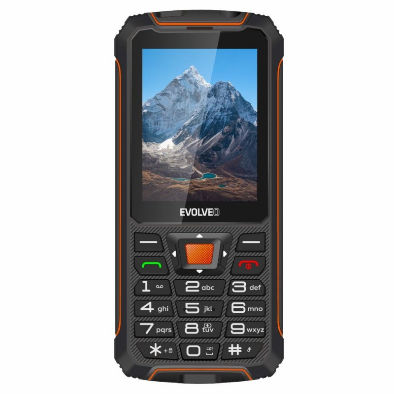 EVOLVEO StrongPhone Z6, vodotěsný odolný Dual SIM telefon, černo-oranžová - obrázek produktu