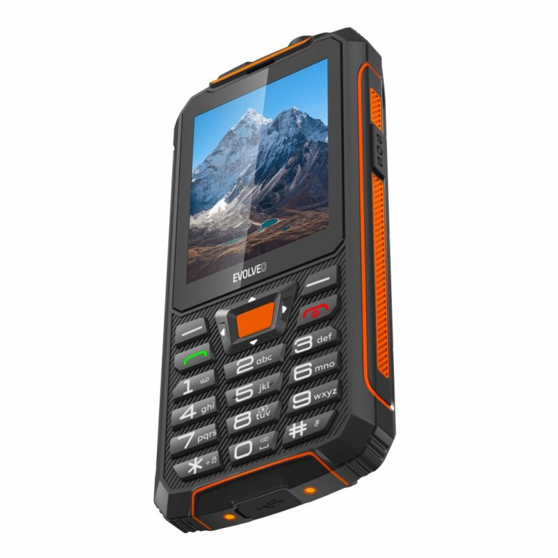 EVOLVEO StrongPhone Z6, vodotěsný odolný Dual SIM telefon, černo-oranžová - obrázek č. 4
