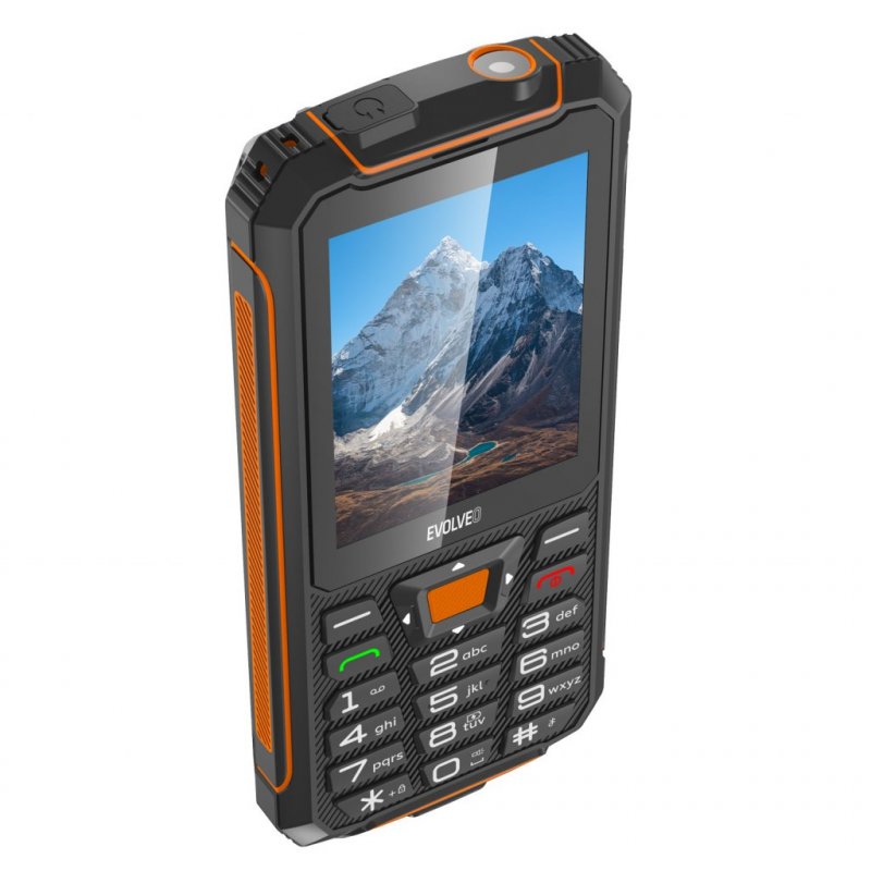 EVOLVEO StrongPhone Z6, vodotěsný odolný Dual SIM telefon, černo-oranžová - obrázek č. 5