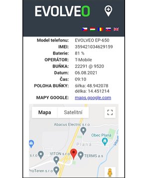 EVOLVEO EasyPhone FS, vyklápěcí mobilní telefon 2.8" pro seniory s nabíjecím stojánkem (červená barv - obrázek č. 4