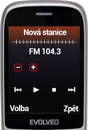 EVOLVEO EasyPhone FS, vyklápěcí mobilní telefon 2.8" pro seniory s nabíjecím stojánkem (červená barv - obrázek č. 5