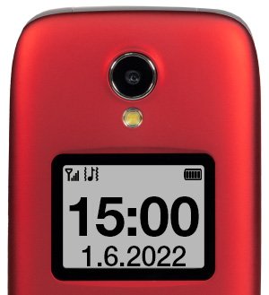 EVOLVEO EasyPhone FS, vyklápěcí mobilní telefon 2.8" pro seniory s nabíjecím stojánkem (červená barv - obrázek č. 13
