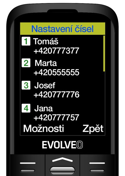 EVOLVEO EasyPhone FS, vyklápěcí mobilní telefon 2.8" pro seniory s nabíjecím stojánkem (černá barva) - obrázek č. 10