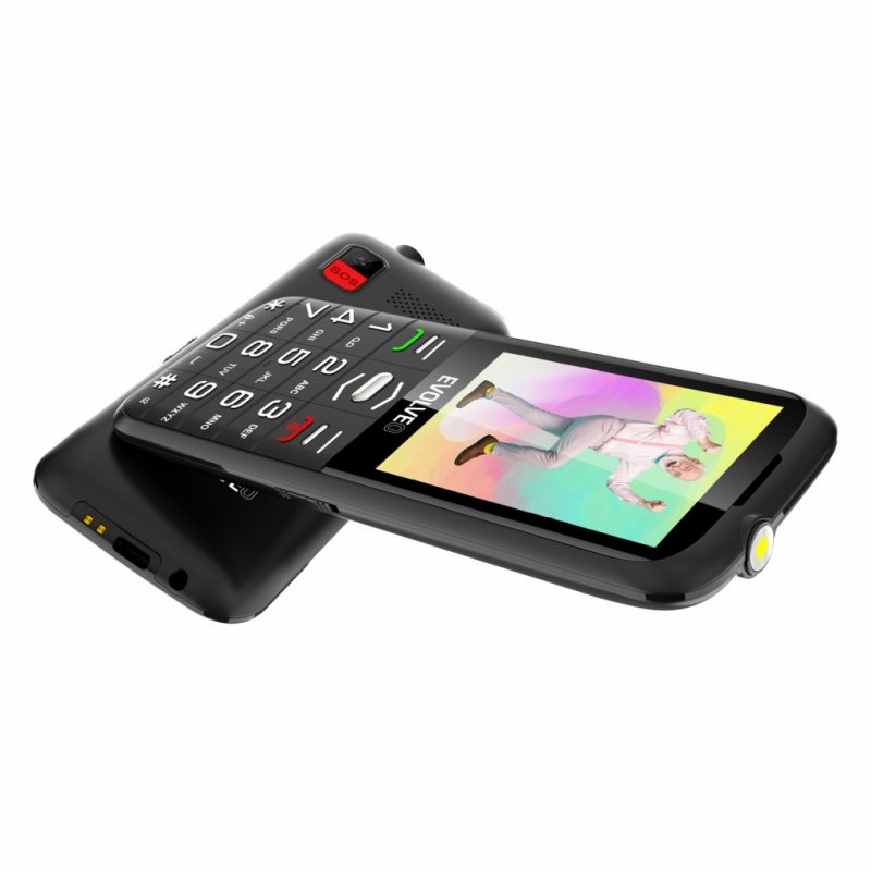 EVOLVEO EasyPhone FS, vyklápěcí mobilní telefon 2.8" pro seniory s nabíjecím stojánkem (černá barva) - obrázek č. 7