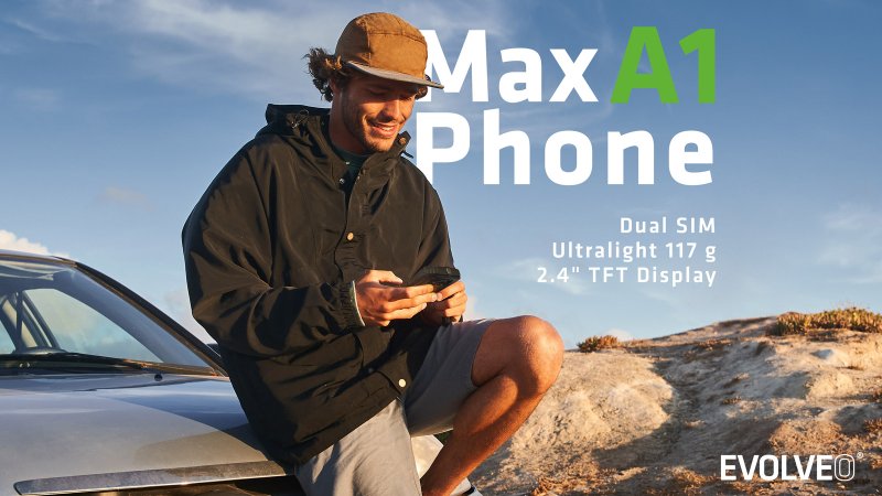 EVOLVEO MaxPhone A1, tlačítkový Dual SIM telefon, červený - obrázek č. 2