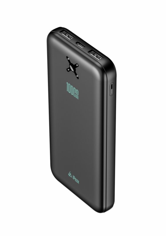 POWER BANKA 10000 mAh, 10,5W, 2x USB-A ČERNÁ - obrázek č. 1