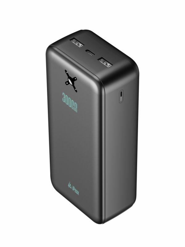 POWER BANKA 30000 mAh, 10,5W, 2x USB-A ČERNÁ - obrázek č. 1