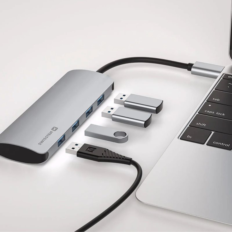 SW USB-C HUB 4-IN-1 (4x USB 3.0) - HLINÍK - obrázek č. 1