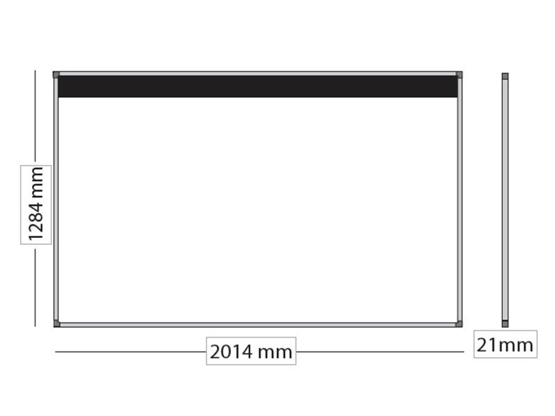Projekční magnetická tabulle 128x201 16:9 - obrázek č. 1