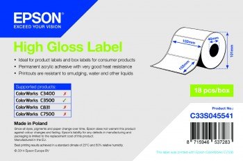 High Gloss Label - Die-cut Roll, 102x152,210ks - obrázek produktu