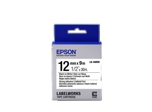 Epson Label Cartridge LK-4WBW, Black/ white 12mm - obrázek produktu