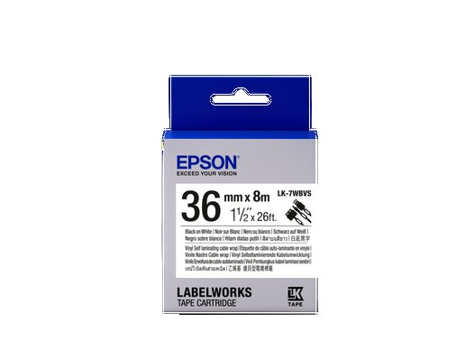 Epson Label Cartridge LK-7WBVS black on white cable tape, 36mm - obrázek produktu