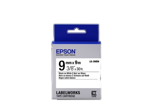 Epson Label Cartridge Standard LK-3WBN Standard Black/ White 9mm (9m) - obrázek produktu