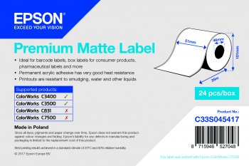 Premium Matte Label Cont.R, 51mm x 35m - obrázek produktu