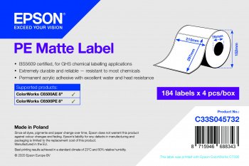 PE Matte Label 210 x 297mm, 184 lab - obrázek produktu