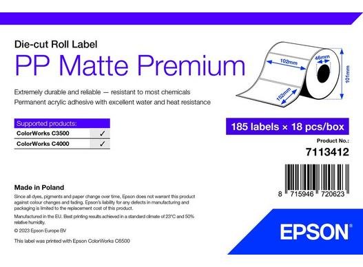 PP Matte Label Premium, 102mm x 152mm, 185 Labels - obrázek produktu