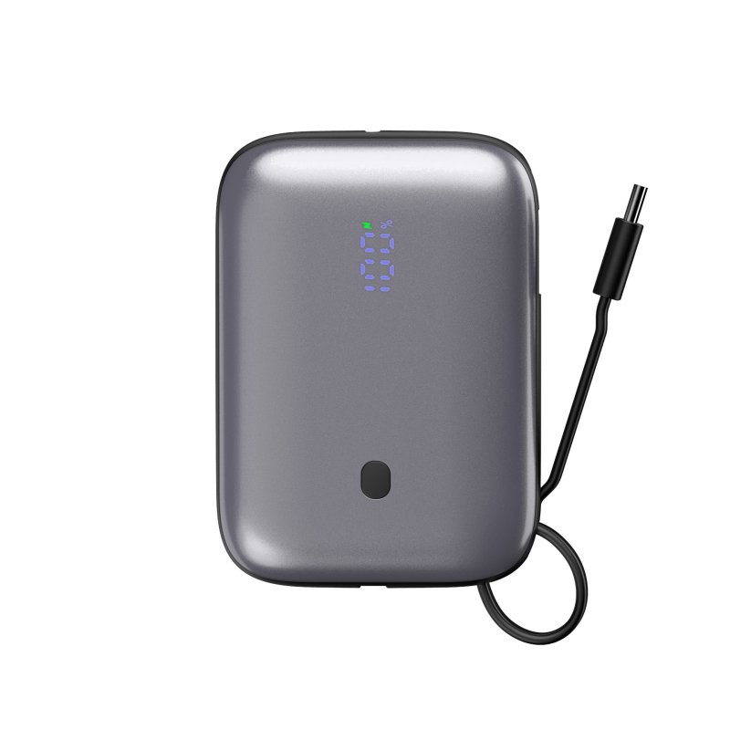 Platinet Powerbanka 10000 mAh 20W Power Delivery, 2xUSB-C, 1xUSB-A, kabel USB-C 1m, černá - obrázek č. 1