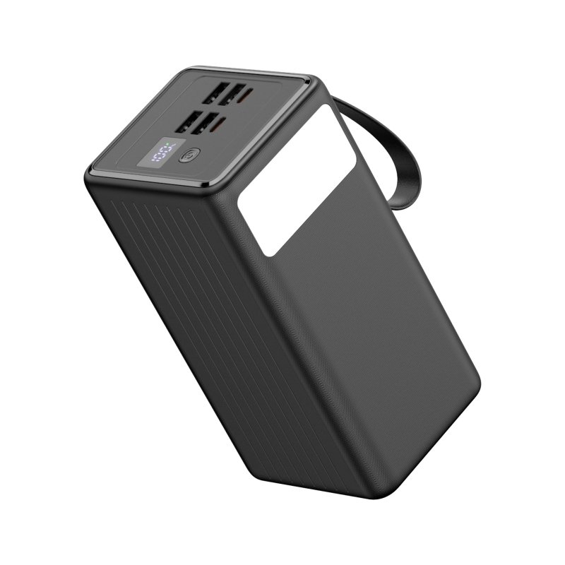 Platinet Powerbanka 60000 mAh 65W Power Delivery, 2xUSB-C, 2xUSB-A, kabel USB-C 1m, černá - obrázek č. 1