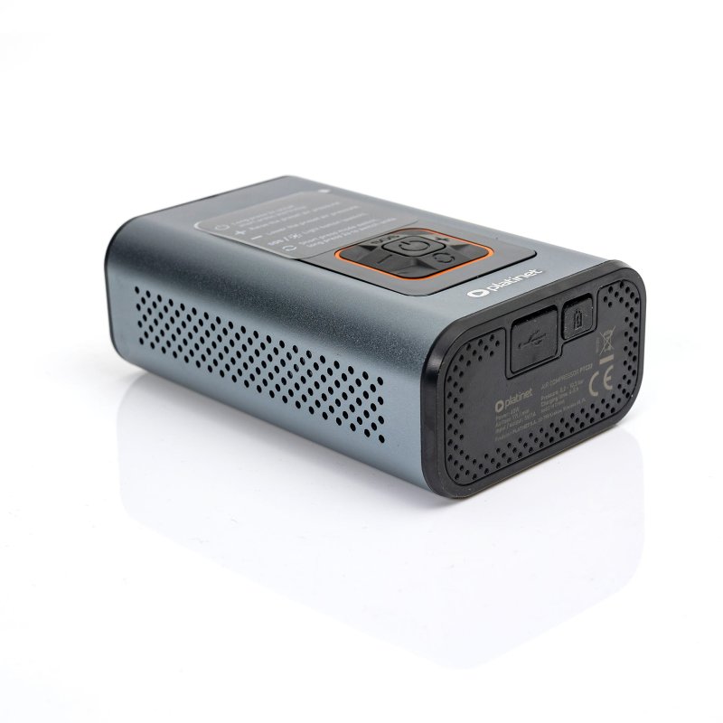 Platinet 3v1 Powerbanka 4000 mAh, digitální kapesní kompresor 10 BAR, LED svítilna, stříbrná - obrázek č. 1
