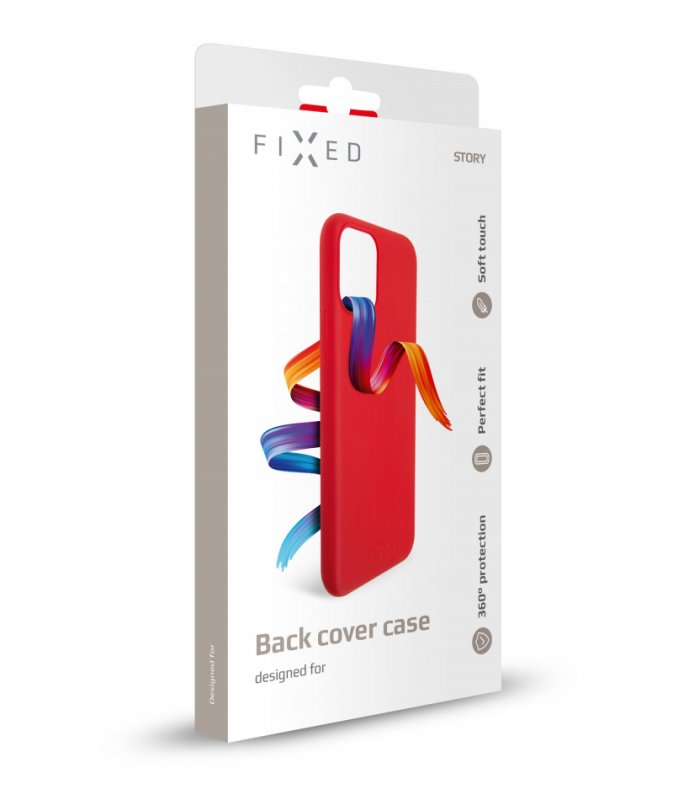 Kryt FIXED Story  Xiaomi Redmi Note 9, červený - obrázek č. 1