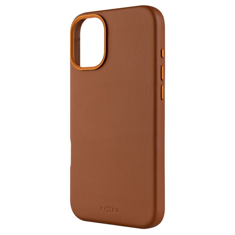 FIXED MagLeather kožený kryt iPhone 16+ hnědý - obrázek produktu