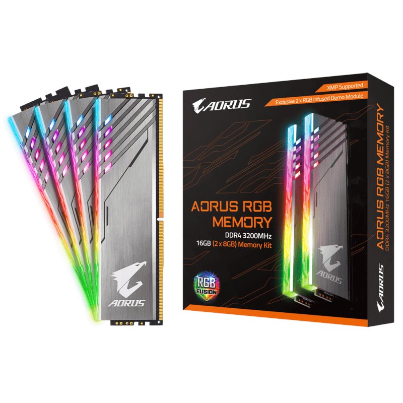 GIGABYTE AORUS 16GB DDR4 3200MH RGB kit 2x8GB - obrázek č. 2