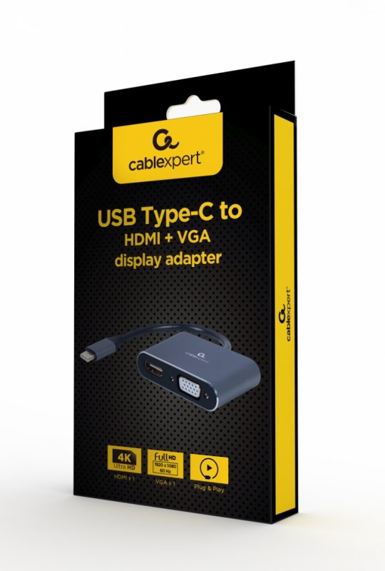Gembird USB-C/ HDMI, VGA adaptér - obrázek č. 1