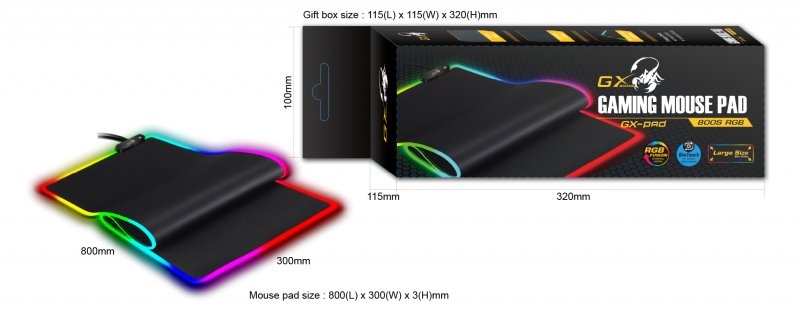 Genius podložka pod myš RGB GX-Pad 800S - obrázek č. 3