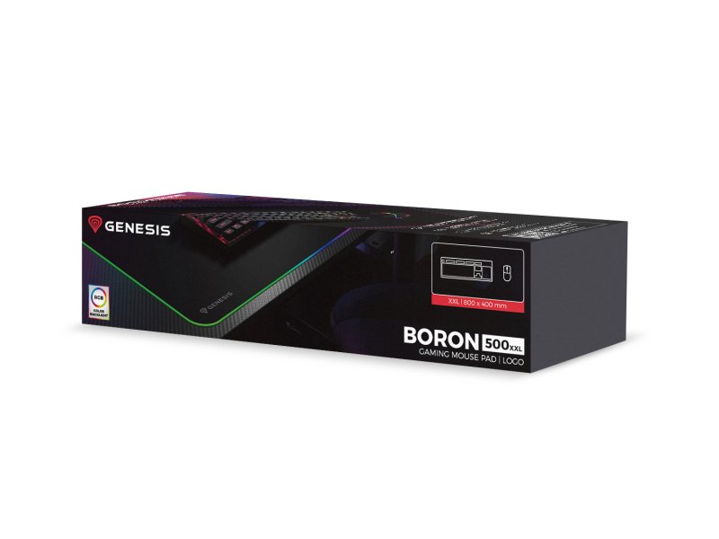 Herní podložka pod myš s RGB podsvícením Genesis BORON 500 XXL, 800x400mm - obrázek č. 5