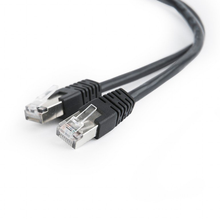 GEMBIRD Eth Patch kabel cat5e FTP, 50cm, černý - obrázek produktu