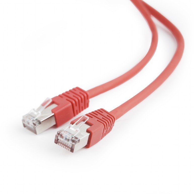 GEMBIRD Eth Patch kabel cat5e FTP, 1m, červený - obrázek produktu
