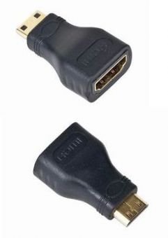 Kab. redukce HDMI-HDMI mini-C F/ M,zl. kon.,černá - obrázek č. 1