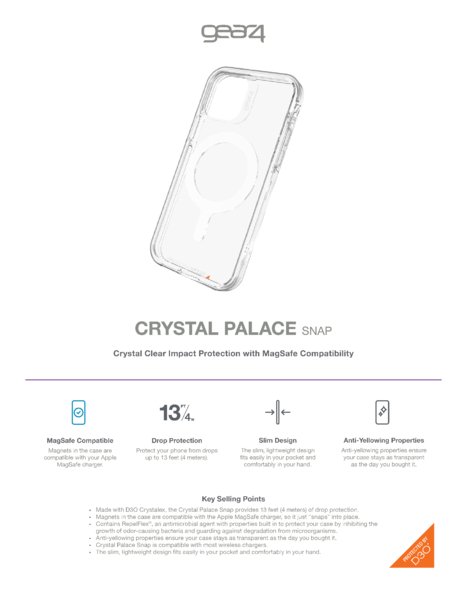 GEAR4 D3O Crystal Palace Snap kryt iPhone 12/ 12Pro - obrázek č. 1