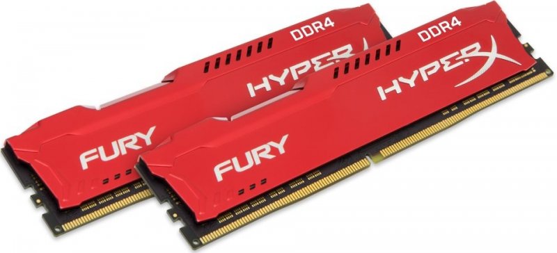 16GB DDR4 2400MHz CL15 1Rx8 HyperX FURY Red, 2x8GB - obrázek produktu