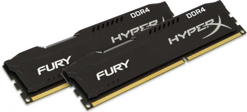 16GB DDR4 2666MHz CL16 DIMM 1Rx8 HyperX FURY Black, 2x8GB - obrázek produktu