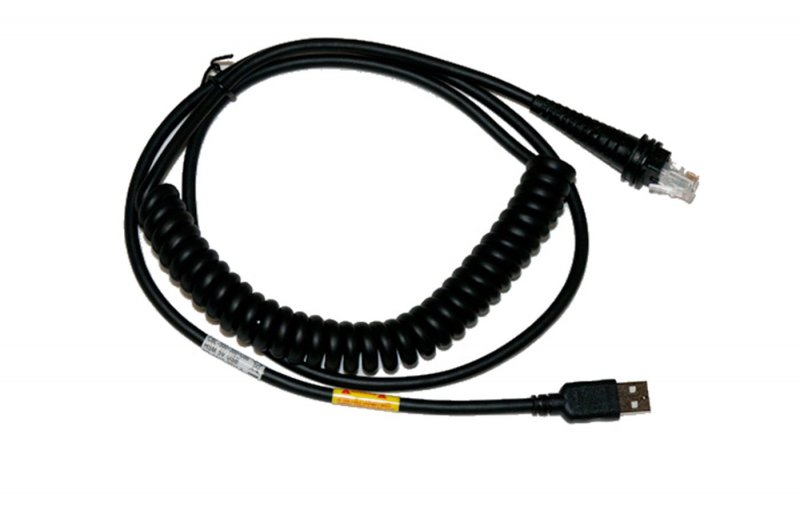 USB kabel černý,12V locking,2,9m,coiled,host power - obrázek produktu