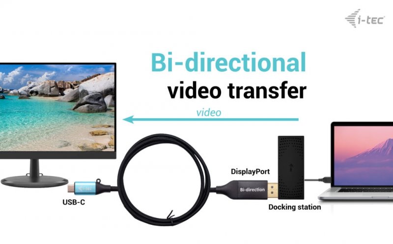 i-tec USB-C DisplayPort Bi-Directional Cable Adapter 8K/ 30Hz 150cm - obrázek č. 1