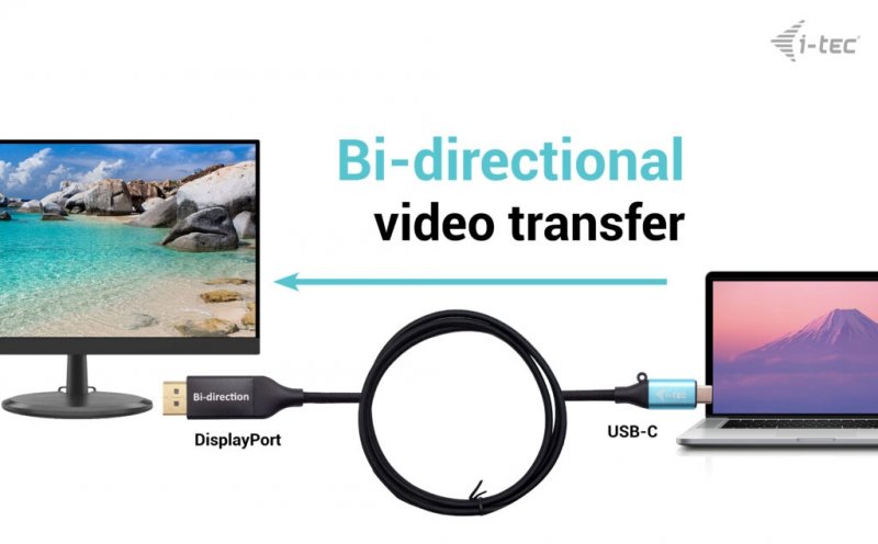 i-tec USB-C DisplayPort Bi-Directional Cable Adapter 8K/ 30Hz 150cm - obrázek č. 2