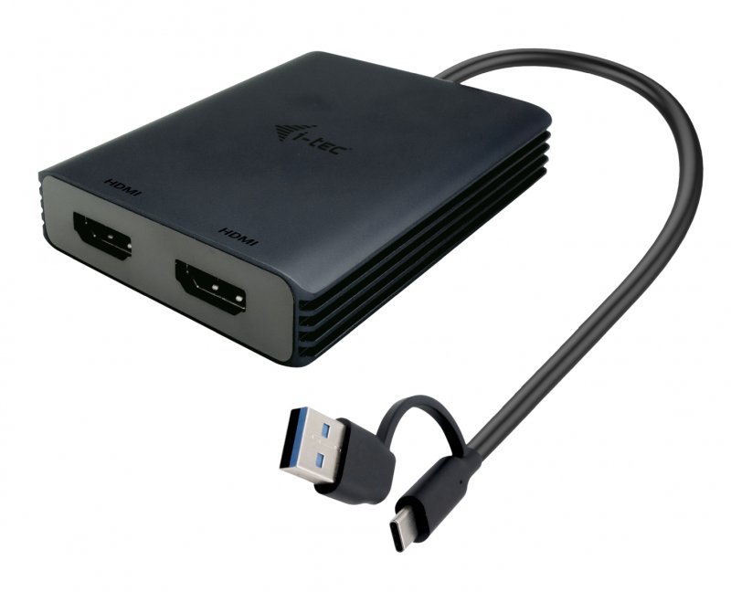 i-tec USB-A/ USB-C Dual 4K HDMI Video Adapter - obrázek produktu
