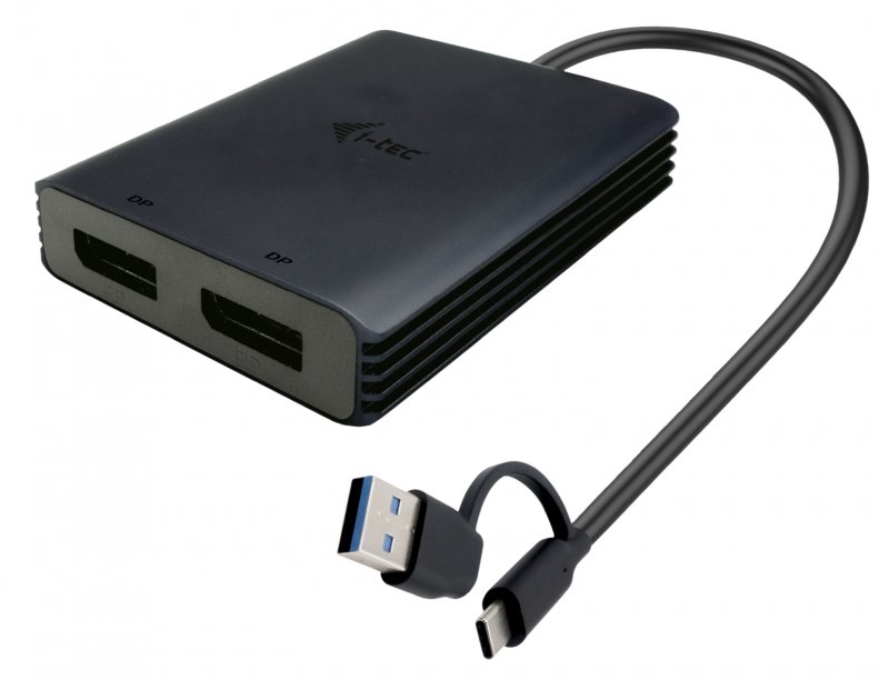 i-tec USB-A/ USB-C Dual 4K DP Video Adapter - obrázek produktu