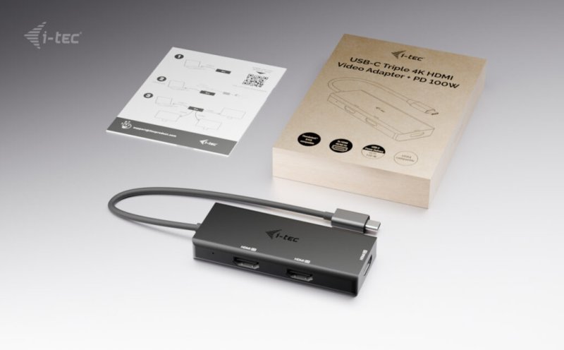 i-tec USB-C Triple 4K HDMI Video Adapter, Power Delivery 100W - obrázek č. 9
