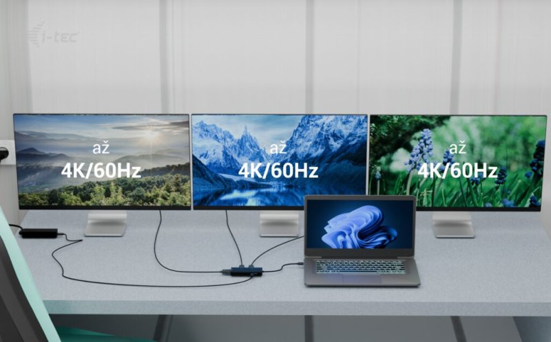 i-tec USB-C Triple 4K HDMI Video Adapter, Power Delivery 100W - obrázek č. 2
