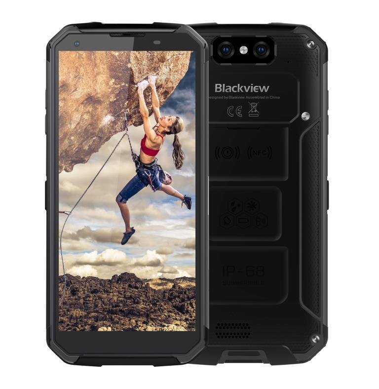 iGET Blackview GBV9500 Plus Black odolný telefon, 5,7" FHD, 4GB+64GB, DualSIM, 4G, IP69K, Android 9 - obrázek produktu