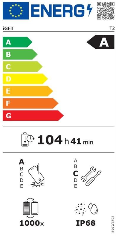 iGET T2 8 + 256 Black - odolný mobilní telefon - obrázek č. 4