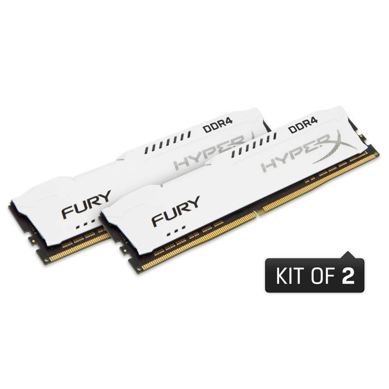 16GB DDR4 2400MHz CL15 1Rx8 HyperX FURY White, 2x8GB - obrázek produktu